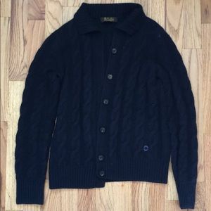 Loro piana baby cashmere navy cardigan